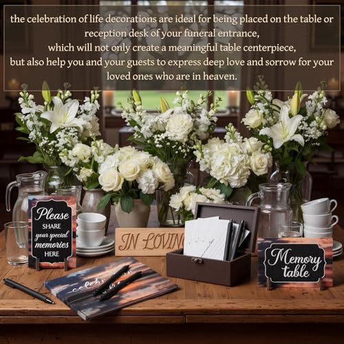 Celebration of Life Guest Book Funeral Memory Cards, Dusk - style: Dusk