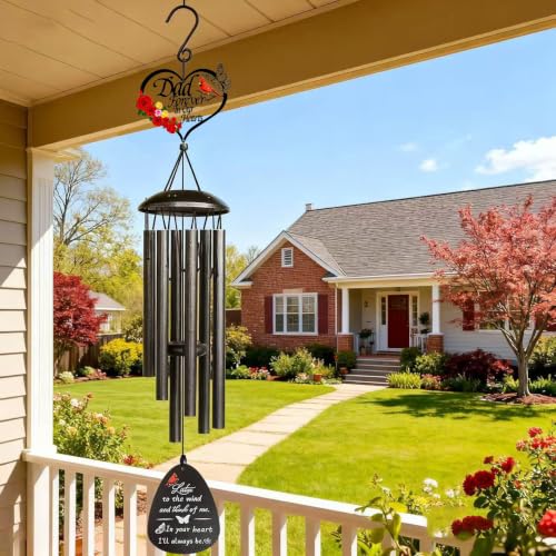 40" Memorial Wind Chimes for Loss of Father,Memorial Gifts for Loss of Dad,Sympathy Gifts for Loss of Dad Father,Funeral Bereavement Condolence Remembrance Gifts ,Large Cardinal Wind Chime Outside