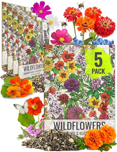 Seed Needs Hummingbird and Butterfly Seed Mix 5 Bulk Packs (1 Ounce Each) - size: 5 Packs, style: Butterfly Mix