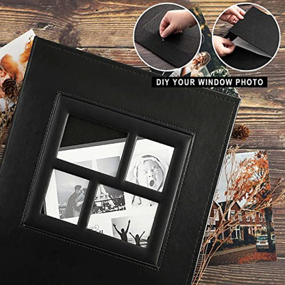 Ywlake Photo Album 4x6 500 Pockets Photo, Extra Large Capacity Family Wedding Picture Albums Holds 500 Horizontal and Vertical Photos Black - color: Black, size: 500 Pockets
