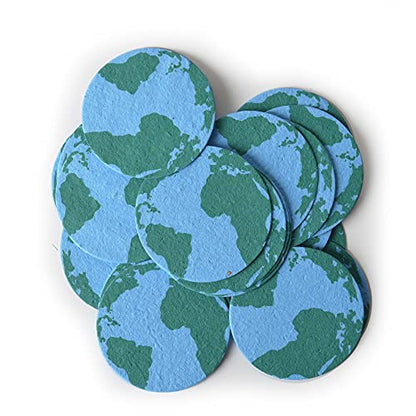 BLOOMIN' FLOWER CARDS Seed Paper Shapes Pack - Earth Shapes - 100 Shapes Per Pack - 2.1