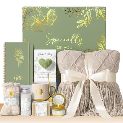 Birthday Self Care Gifts for Women Get Well Soon Gift Baskets Care Package - color: Light Tan