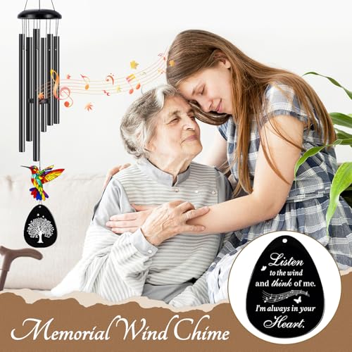 Sympathy Gifts for Loss of Loved One,Memorial Wind Chimes with Hummingbird
