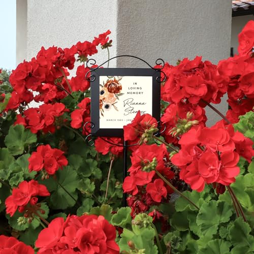 Let's Make Memories Personalized Memorial Garden Stake - Rooted in Love - Sympathy - Condolences - color: Planted In Memory