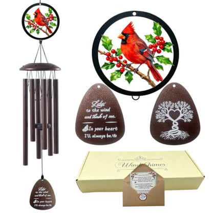 40''Memorial Wind Chimes for Loss of Loved One，Cardinal Wind Chimes - color: 40" Memorial Cardinal Wind Chimes