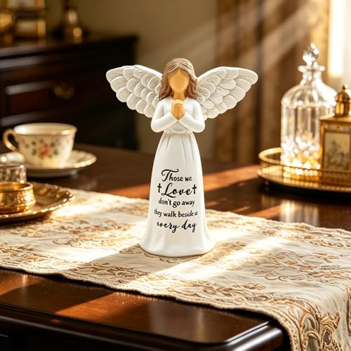 Sympathy Gifts for Loss of Loved One, Remembrance Angel Figurines, Memorial Gift for Women,Sculpted Hand-Painted Figurine Memorial Gifts for Bereavement Gifts