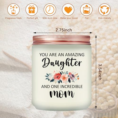 Daughter Gifts from Mom Dad -Mothers Day Gifts for Daughter - Christmas Valentines Day Gift for Daughter - Lavender Scented Candle - color: Daughter