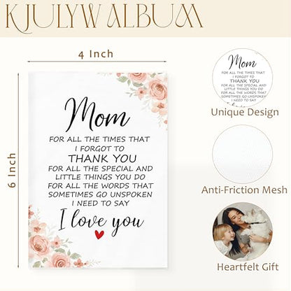 Mom Gifts Photo Albums 4x6, Thank You Mom Gifts from Daughters Son, Small Memory Photo Album Book for 18 Pockets Hold 36 Pictures, Photobook for Family Anniversary Vacation Travel - color: Thank Mom