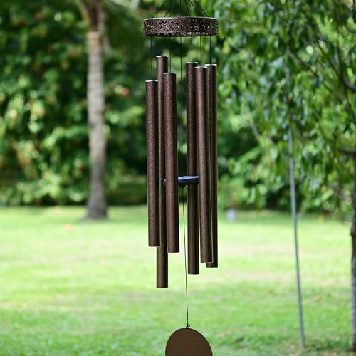Extra Large Wind Chimes for Outside Deep Tone - 58'' Outdoor Clearance, Deep Tone Wind Chimes, Memorial Wind Chime, Sympathy Gift, Patio Yard, Home Décor, Bronze (58" Bronze) - size: 58" Bronze