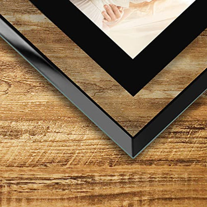 HIKWADERY 5x7 Picture Frames Black - Set of 2, HD Real Glass 5 by 7 Photo Frame for Tabletop Display, Wedding Birthday Mothers Day Gifts (5 x 7, Black) - color: Black, size: 5x7 (2 pack)