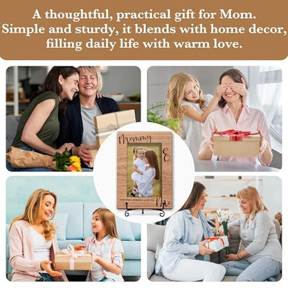 Mom Picture Frame, Mommy And Me Photo Frame, Best Mom Gift, Mother's Day Birthday Gift, 4x6 Wood Desk Frame - L09 - style: mommy and me