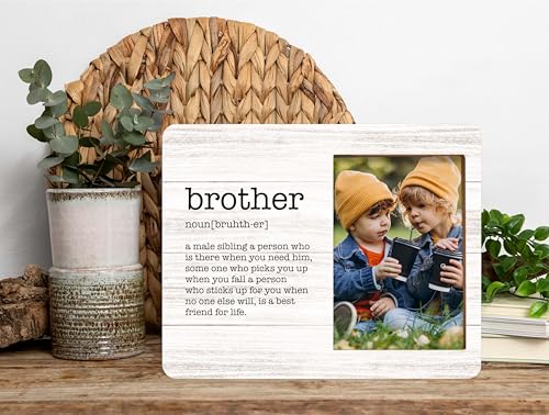 Brother Picture Frame, Brother Definition Wood Photo Frame, Birthday Graduation Christmas Gifts for Brother, Siblings Gifts, Wedding Gifts, Best Brother Ever Frame -a18 - style: Brother