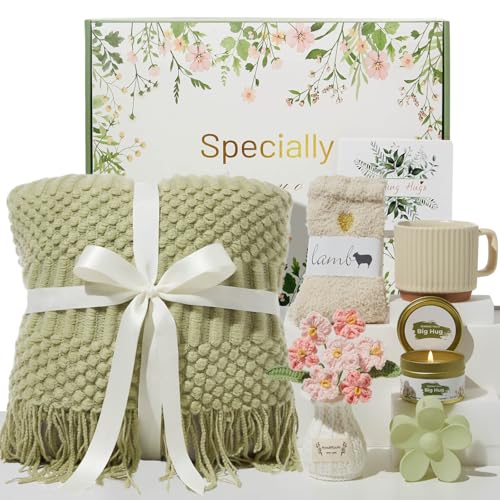 OHATOS Sympathy Gift Baskets for Women, Get Well Soon Care Package Self Care Birthday Gifts for Women, Thinking of You Inspirational Basket After Surgery for Her Wife Mom Friend Sister Girlfriend