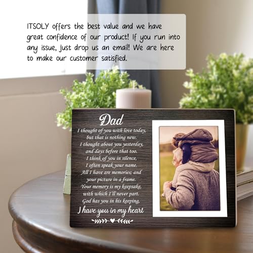 Memorial Gifts for Loss of Loved Father, Loss of Dad Memorial Picture Frame, Condolence Bereavement Gifts Father, in Memory of Dad Grief Gift, Sympathy Gift, Memorial Dad12P028 (Pack of 2) - size: 4X6 (Pack of 2)