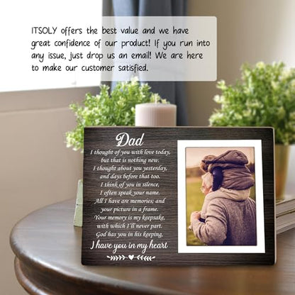 Memorial Gifts for Loss of Loved Father, Loss of Dad Memorial Picture Frame, Condolence Bereavement Gifts Father, in Memory of Dad Grief Gift, Sympathy Gift, Memorial Dad12P028 (Pack of 2) - size: 4X6 (Pack of 2)