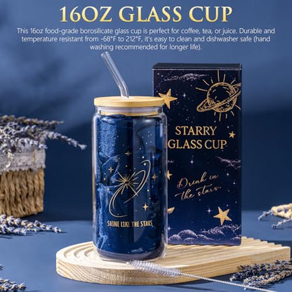Suhctuptx Birthday Gifts for Women, Mothers Day Gifts for Mom, Starry Sky Spa Gift Basket with Universe Necklace, Self Care Gift Set for Her, Teacher Appreciation Gifts, Wife Sister Friend Boss Lady - color: Starry Blue