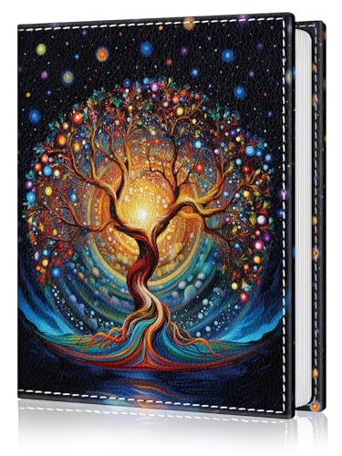 Photo Album 4x6, 56 Pockets Small Picture Book Art Tree of Life | Mini Cute, Postcard Vacation Travel Wedding Graduation, PU Leather Family Grandma Child Mom Gift, Personalized Large Capacity - color: Art Tree of Life