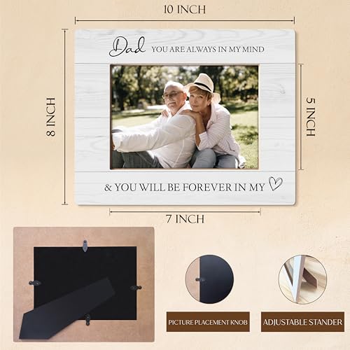 Memorial Gifts for Loss of Dad Picture Frame 5x7, Bereavement Sympathy Remembrance Gifts for Loss of Father, Daddy picture frame, In Memory of Dad Picture Photo Frames for Tabletop Desk Decor