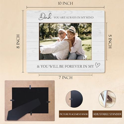 Memorial Gifts for Loss of Dad Picture Frame 5x7, Bereavement Sympathy Remembrance Gifts for Loss of Father, Daddy picture frame, In Memory of Dad Picture Photo Frames for Tabletop Desk Decor