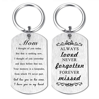 Alotozo Memorial Gifts - Sympathy Keychain for Loss of Loved One - color: Mom Memorial Gifts