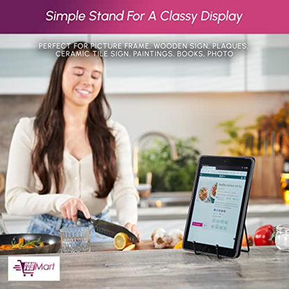 Plate Stands for Display, 4 Pack 4 Inch Black Metal Easel - color: Black, size: 4 Pack 4 Inches