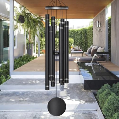 Suntimber Extra Large Wind Chimes for Outside Deep Tone,(EngravedLines,50") | Memorial Sympathy Gifts for loss of loved one, Wind Chimes Outdoor Clearance for Garden,Yard,Patio and Lawn - size: 50" Large