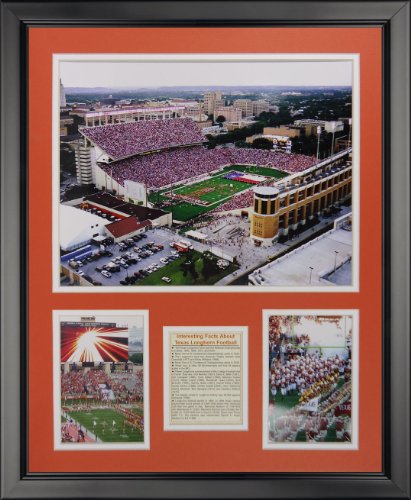 Legends Never Die Texas Longhorns - Darrell K. Royal Texas Memorial Stadium Framed Photo Collage, 16" x 20"