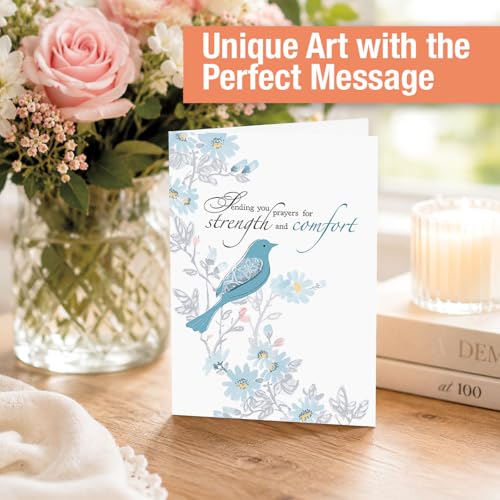 Current Condonlences Greeting Cards | Sympathy Comfort Faith, 8 Count, 4 Designs, 5" x 7" Folded, Scripture Inside, Envelopes Included, Value Pack - color: Comfort Faith