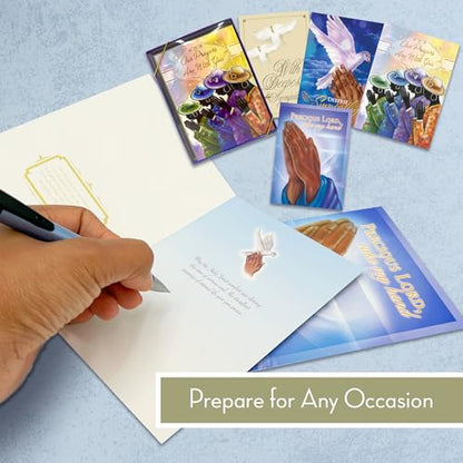 African American Expressions Boxed Sympathy Cards Assortment – Religious Greeting Cards with Envelopes – Christian Gift Set