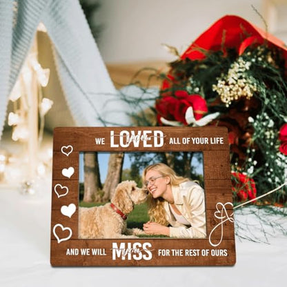 Pet Memorial Wooden Picture Frames, We Loved You All of Your Life, Tabletop Memorial Remembrance Photo Frame, Dog Loss Sympathy Gift for Dog Cat Lovers Owners 7.9 * 5.7inches - color: Style 19