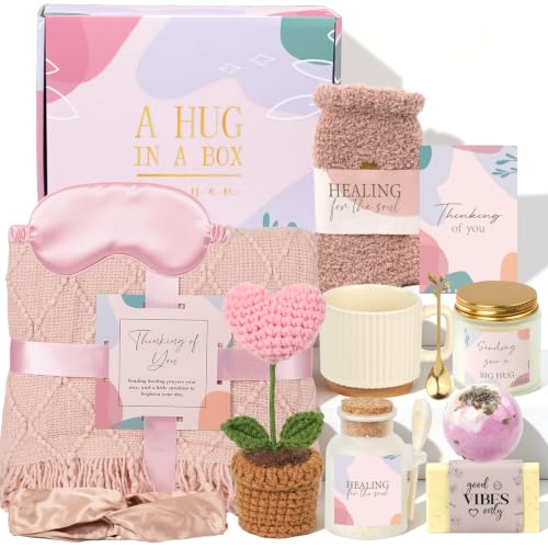 Pink Birthday Care Package for Women Teen Girls, Get Well Gifts for Woman - color: pink