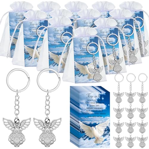 Ecally 40 Set Funeral Favors for Guest Celebration of Life Keychains Memorial Service Sympathy Gifts for Family Church Decoration (Classic Style) - style: Classic