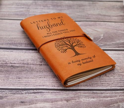 ZVMIS Husband Memorial Remembrance Gift-Bereavement Gift-Refillable Travel Photo Diary Journal-Sympathy Presents for Loss of Loved One-Letters To My Husband,All The Things-In Loving Memory - style: Style34-6-letters to my husband