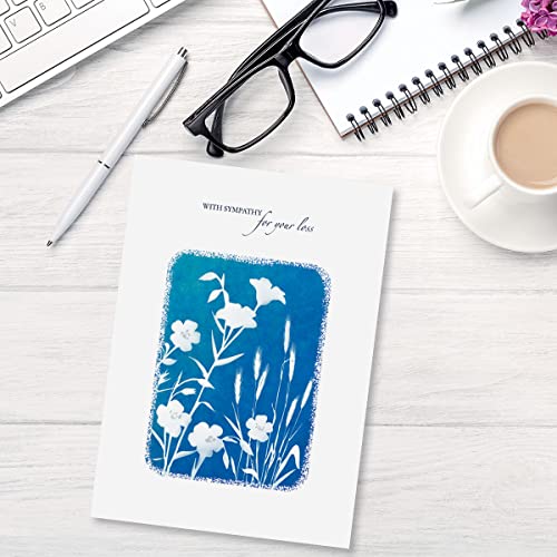 Current Impressions Sympathy Greeting Cards - Set of 8 (4 Designs), Large 5" x 7", Sympathy Cards with Sentiments Inside, White Envelopes includes - color: Impressions