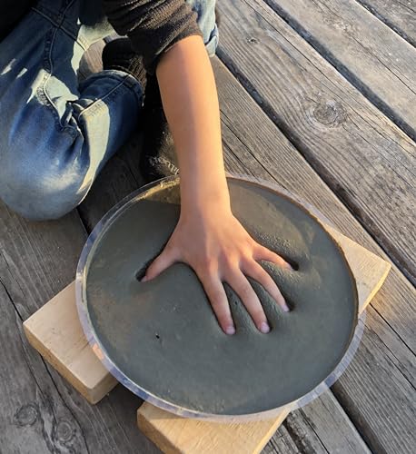 Large DIY Stepping Stone Kit, Handprint Stepping Stone, Mother's Day Gift, Footprint Stepping Stone (10 Inch) - size: 10 Inch No Stamp