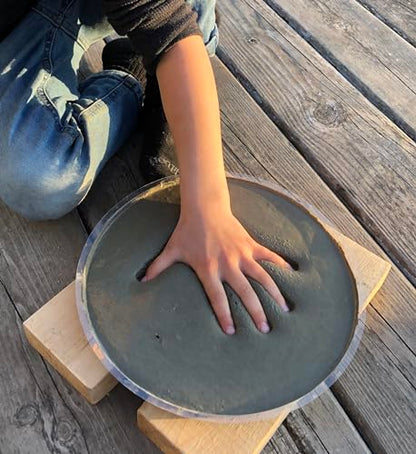 Large DIY Handprint Stepping Stone Kit, Mother's Day Gift, Footprint Stepping Stone (10 Inch + Stamp Set) - size: 10 Inch + Stamp Set