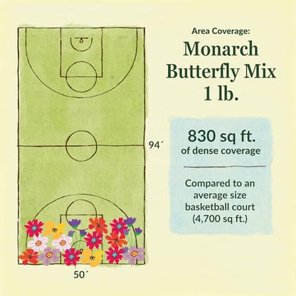 Ferry-Morse Monarch Butterfly Bulk Wildflower Seeds, 159,000+, 1 lb - color: Monarch Butterfly