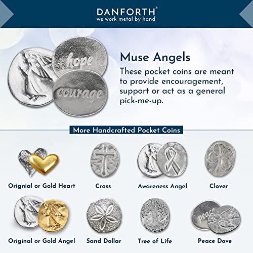 DANFORTH Pocket Angel Token Bag of 10, Inspirational Pewter Coins Lead-Free | Guardian Angel Coin, Keepsake Coins for Encouragement, Remembrance & Spiritual Gifts - color: Inspirational Angel Coins Bag of 10