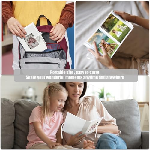 Photo Album 4x6 100 Pockets, Slip-in Picture Albums, Linen Cover Top Loader Vertical Pockets Albums for Baby, Kids Boy Girls, Wedding, Family, Anniversary, White - color: White, size: 100 Pockets white Bandage