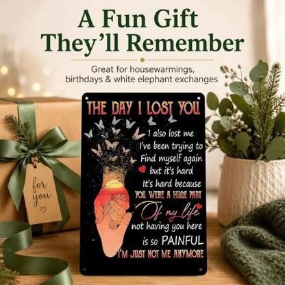 Memorial Sympathy Metal Aluminum Sign, 8X12 Inch, Remembrance Quote Decor, Wall Art For Loss Of Loved One, Home Bedroom Mourning Grieving People