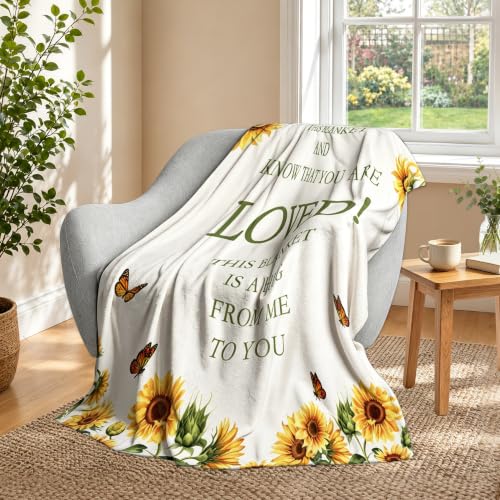 Birthday Inspirational Gifts for Women, Get Well Throw Blanket Hug Blanket - color: Inspirational