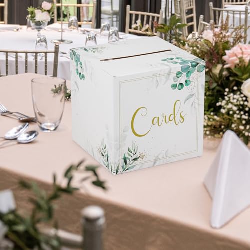 Hxezoc Wedding Card Box Party Favors Post Box Cardboard Receiving Money Box Holder for Wedding Reception, Baby Shower Table Centerpiece Decorations Supplies - style: Wedding