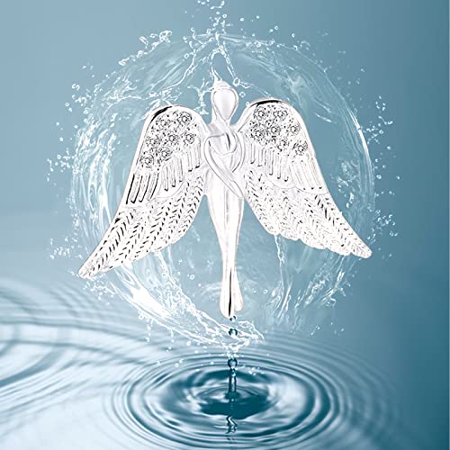 Guardian Angel Urn Necklace for Ashes - Stainless Steel Cremation Jewelry for Human Ashes, Hypoallergenic Memorial Keepsake Pendant with Adjustable Chain for Women & Men