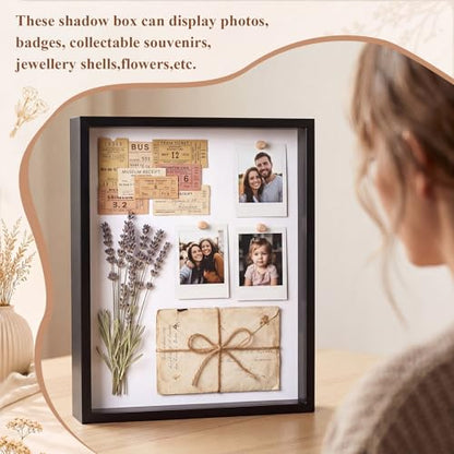 Tuanse Shadow Box Picture Frame Display Cases,16 x 12 Inch,Black - color: Black, size: 16 x 12 Inch