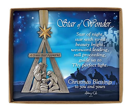 Cathedral Art Abbey & CA Gift Star Appeared Easel Ornament On Gold Ribbon Gift Boxed - style: Star Appeared Easel