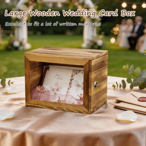 Wedding Card Box, Wooden Keepsake Card Box for Party, Bridal Shower