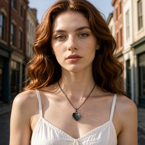 zeqingjw Pet Cremation Jewelry for Ashes Pendant Paw Print Pet Heart Urn Necklace Memorial Keepsake Jewelry for Pet/Dog's/Cat's Ashes - color: Heart-Black