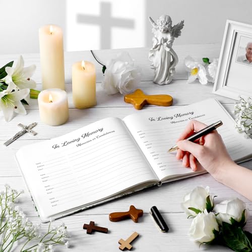 Patelai Funeral Guest Book with Pen, Vintage Wildflower - style: Vintage Wildflower