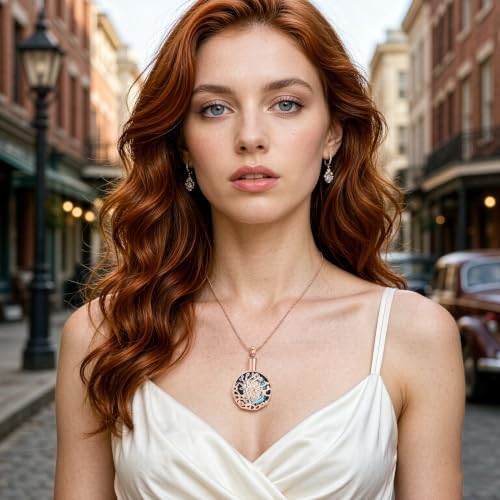 zeqingjw Pet Cremation Jewelry Tree of Life Urn Necklace for Ashes for Dog/Cat Funeral Ashes Keepsake Paw Print Urn Pendant Memorial Jewellery - color: Rose Gold-Blue