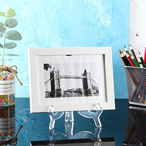 HESTYA 6 Pack 7 Inch Clear Acrylic Easel Stands for Plate Display - color: Clear, size: 7 Inch